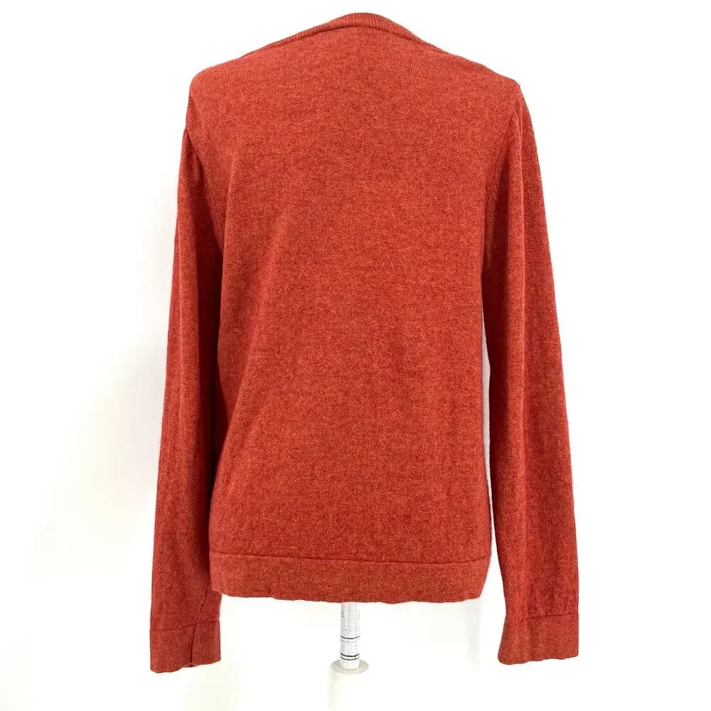 J. Crew Orange Wool/cotton‎ blend long sleeve crew neck sweater (M)